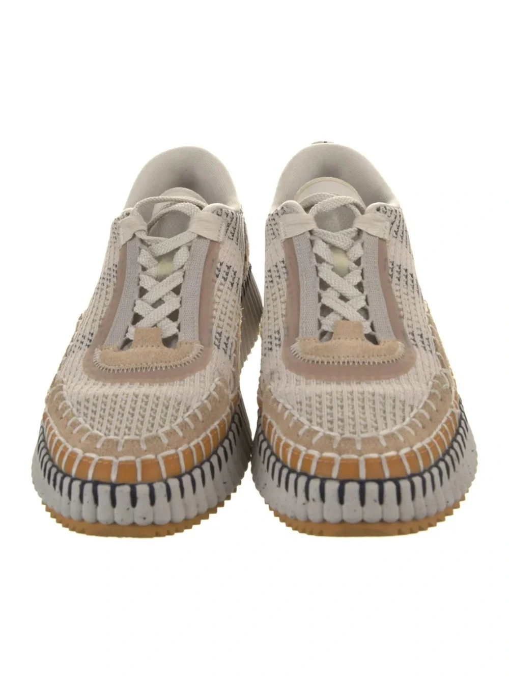 Chloé Colorblock Pattern Espadrille Sneakers
